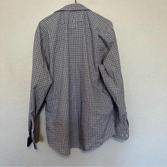 Nordstrom Men's Shop non iron plaid long sleeve button down shirt size 17 - Picture 9 of 12